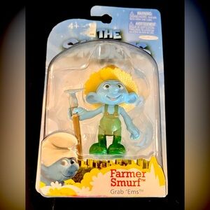 The Smurfs Movie Farmer Smurf Grab 'Ems Figure 2013